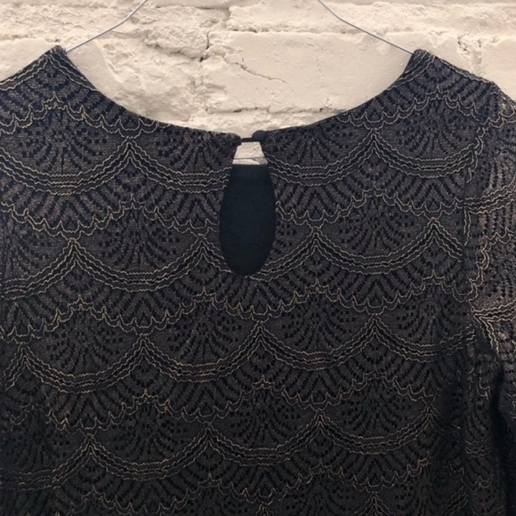 NWOT - Francesca's - Classic Black and Gold Dress - Size Large - Picture 5 of 7